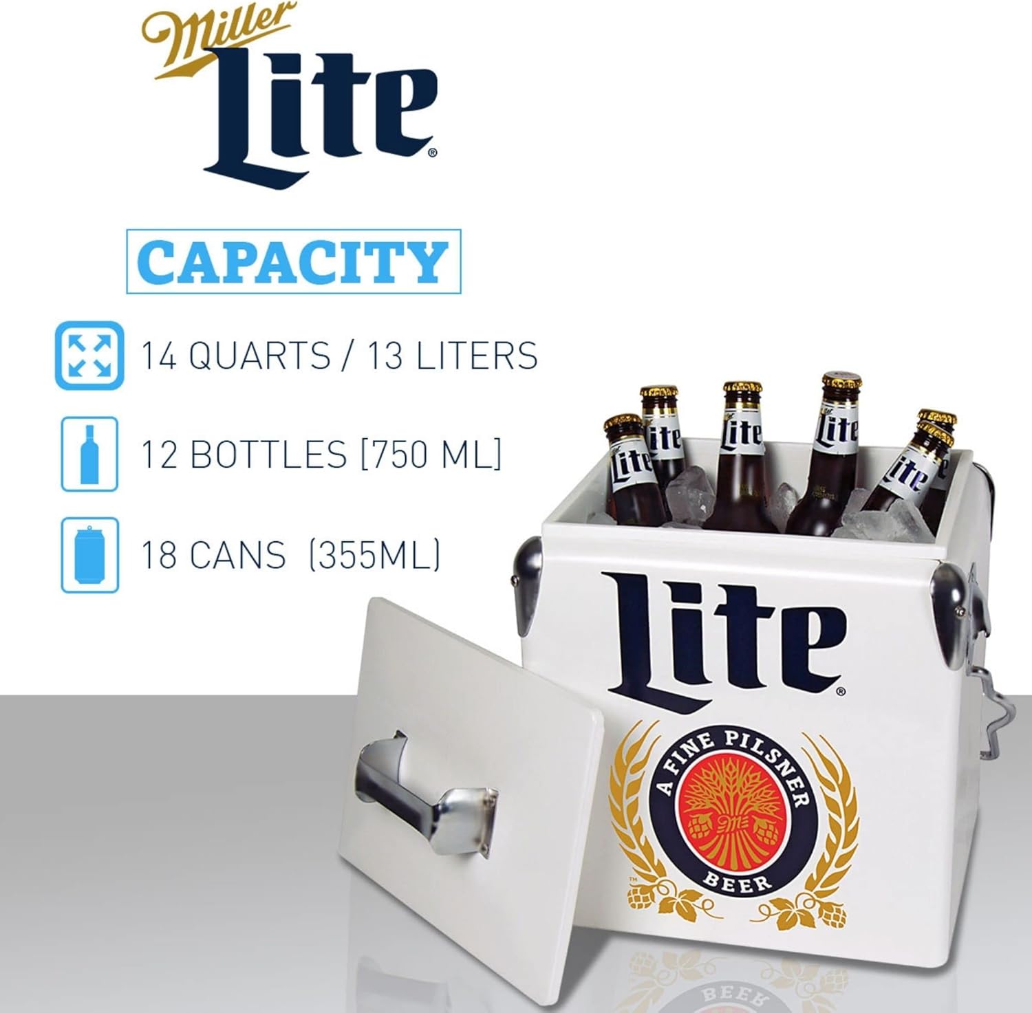 Miller Lite Retro Ice Chest Cooler - Image 4